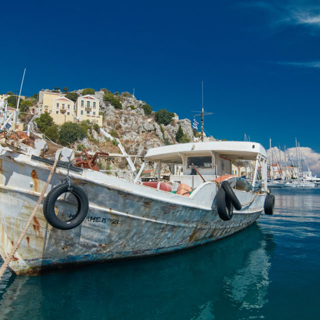 Fishing boats on the islands