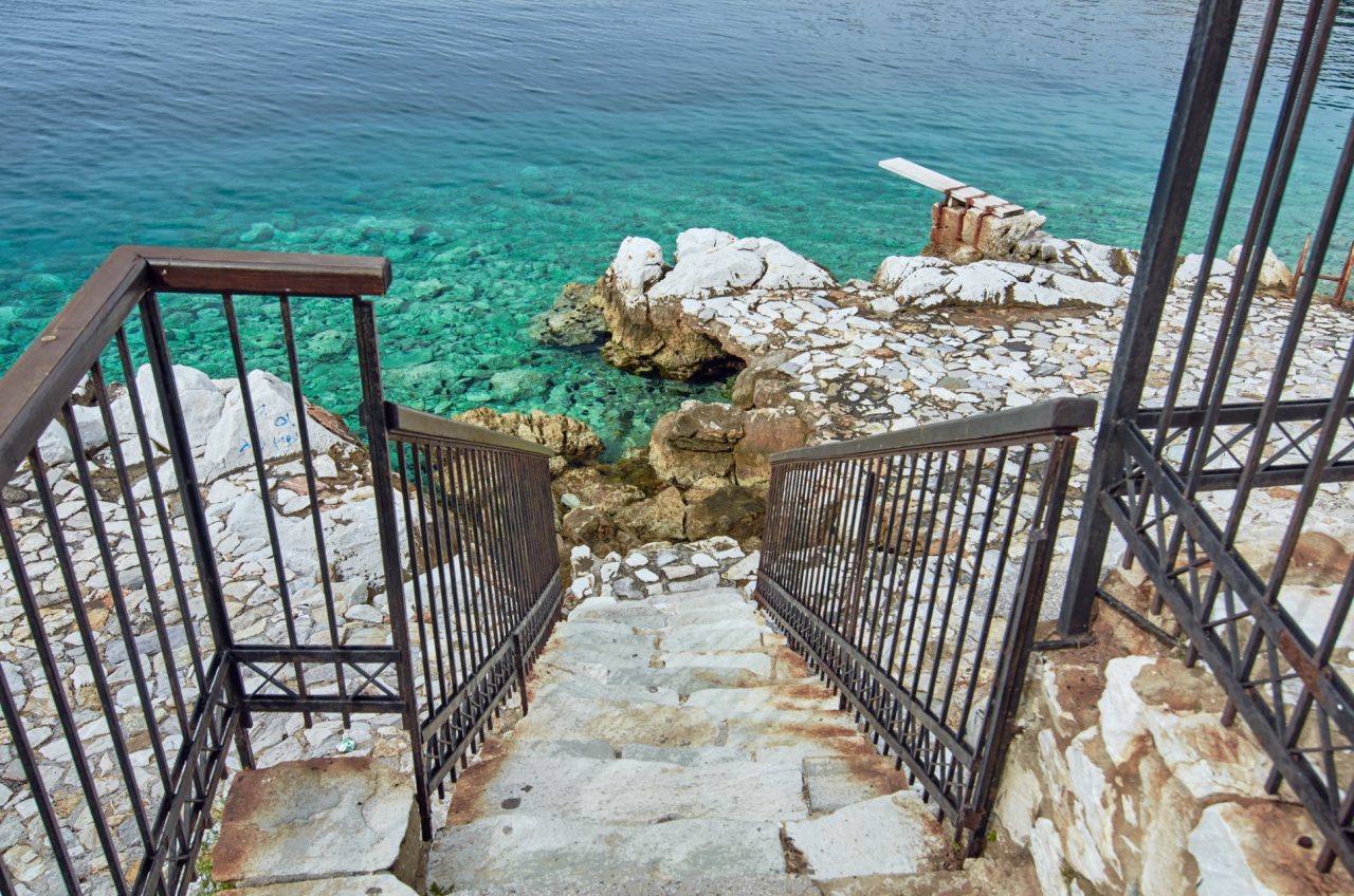 Stairs in Old Port, Skiathos Town