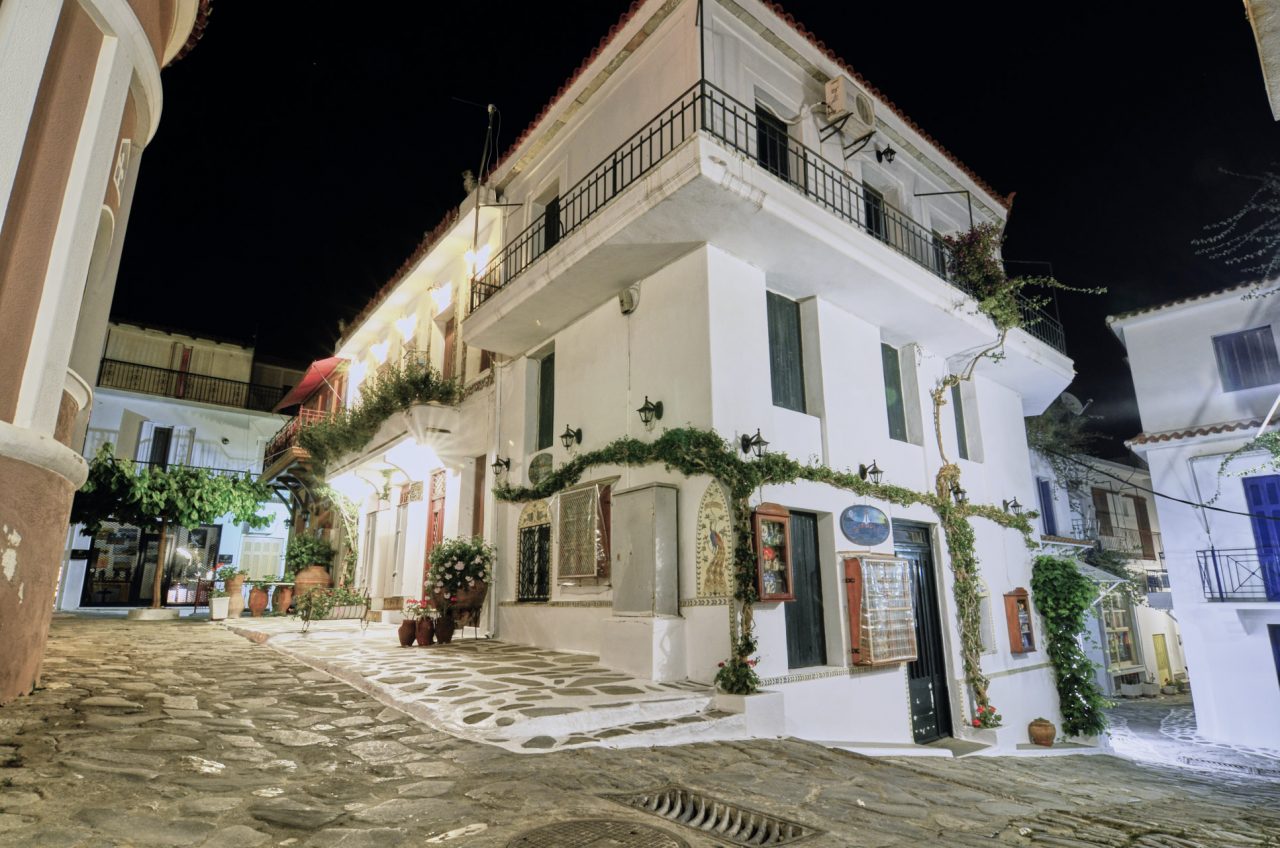 Skiathos Town at Night