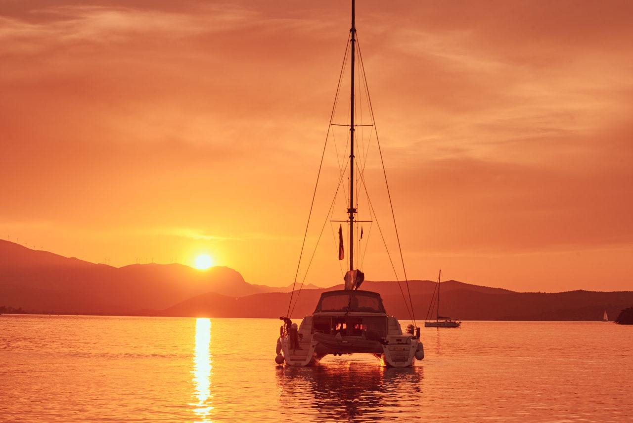 Sunset in Poros, Greece