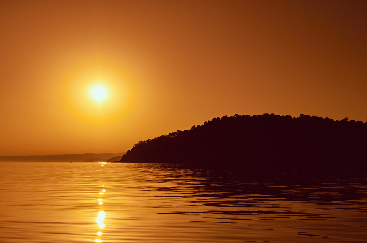 Sunset in Skopelos, Greece