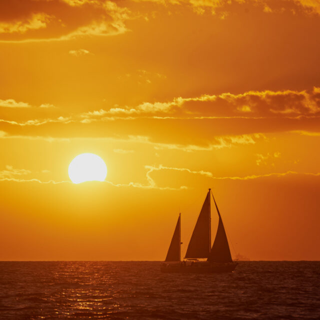Sunset sailing